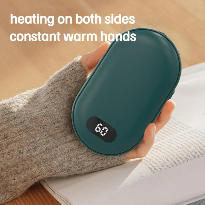 New Hand Warmer Power Bank 2in1 USB Rechargeable Winter Mini Hand Warmer Electric Heater Pocket Warmer high-capacity Winter Gift - BuyCheap123