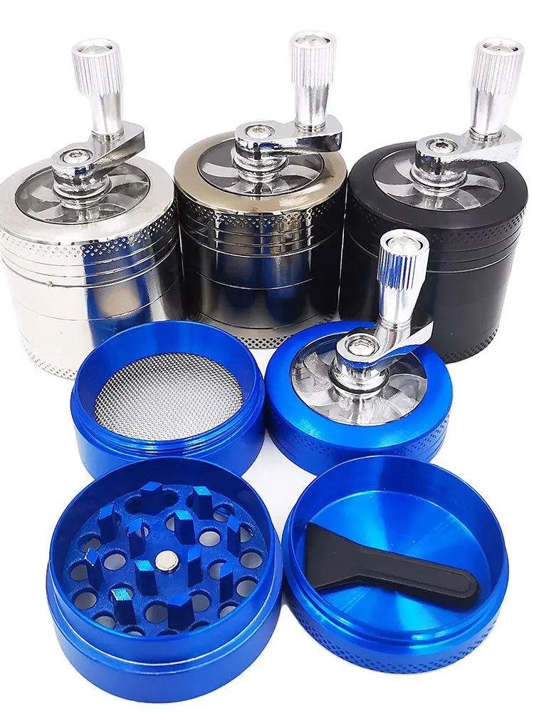 New 4-layer Tobacco Grinder 40MM Manual Metal Zinc Alloy Herbal Herb Mill Spice Crusher Smoke Grinder Crusher Hand Crank Miller - BuyCheap123