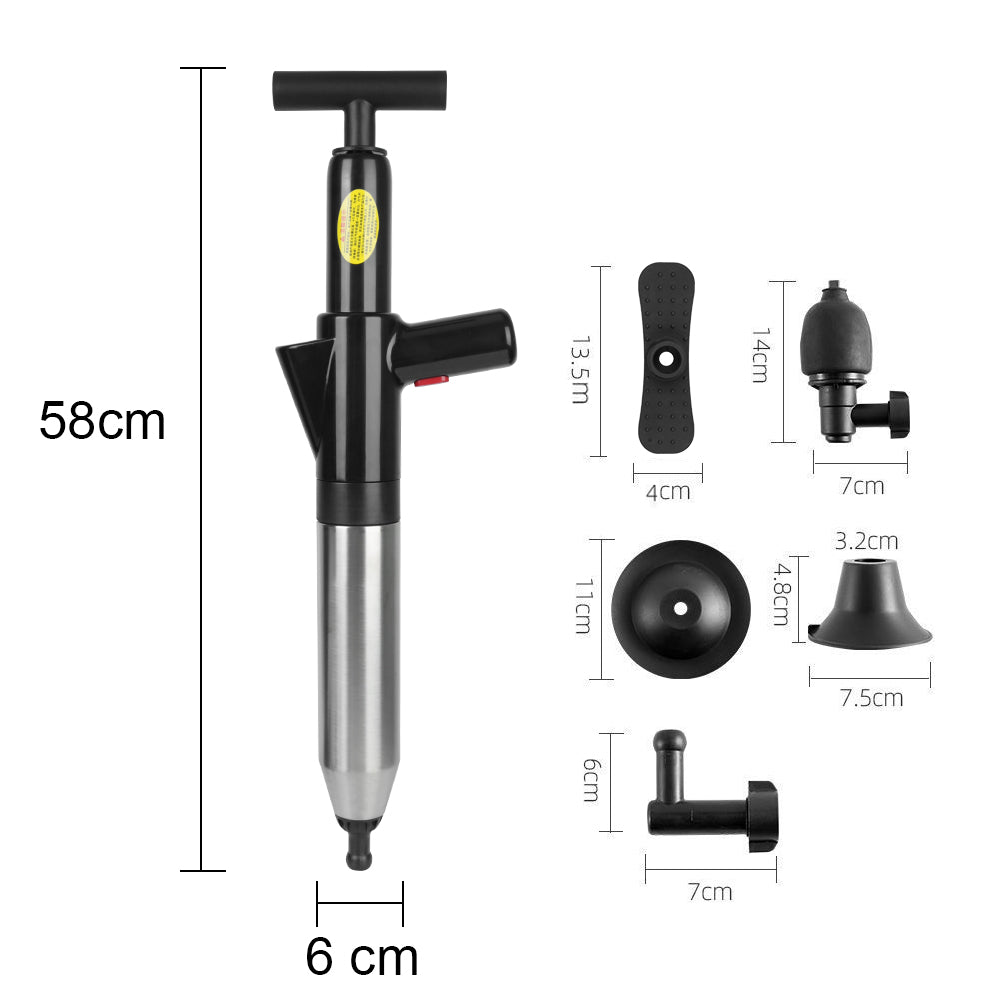 Toilet Plunger High Pressure Drain Plunger Dredge Clog Remover Sewer Pipe Unblocker Air Drain Blaster - BuyCheap123